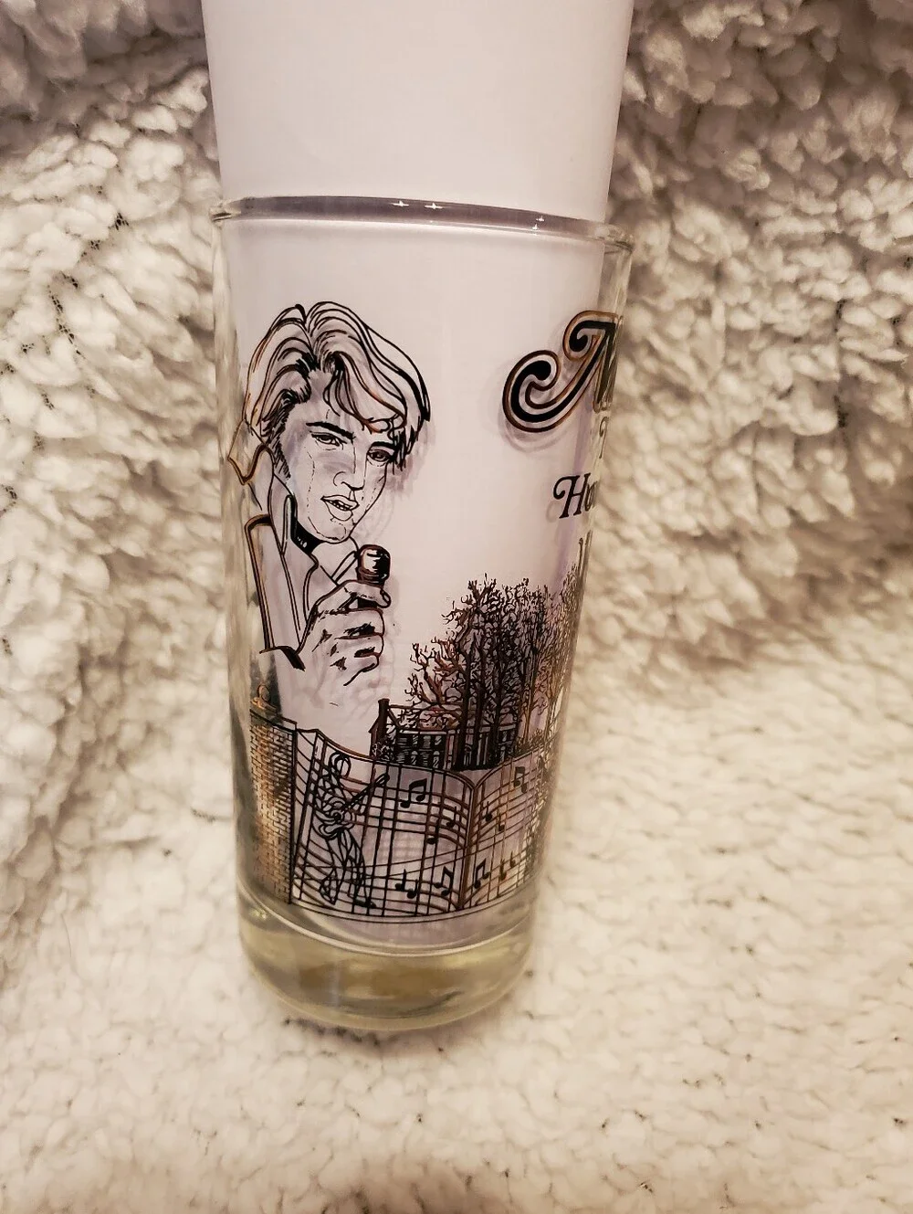 Vintage Memphis Tennessee Home of Elvis Presley Collector Glass – Rare Souvenir